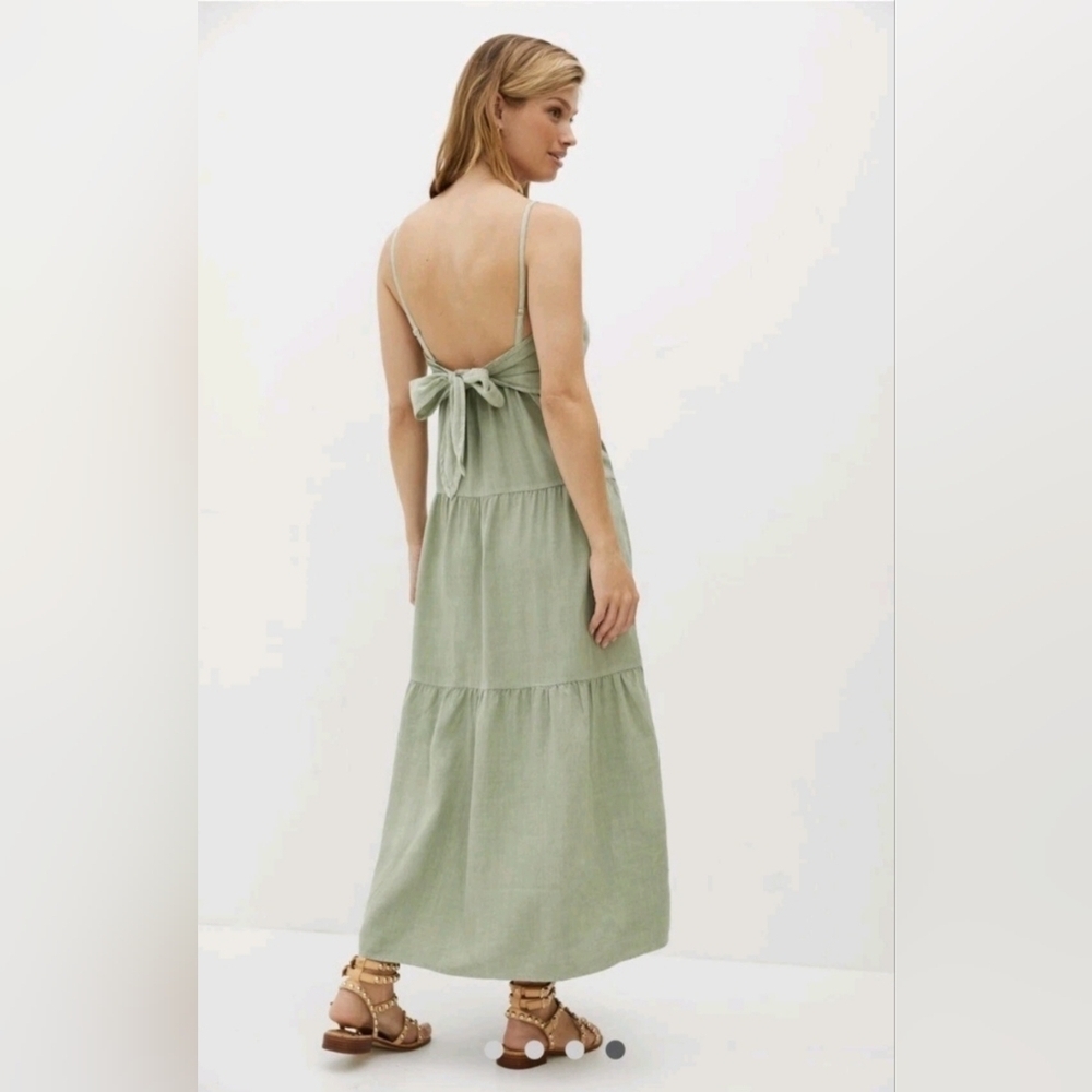 Anthropologie Cloth & Stone Tiered Maxi Dress NWT Size Large - Picture 2 of 16